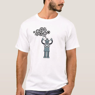 T-shirt Je pense dans le robot - le robot de Steampunk