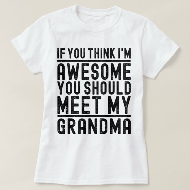 T-shirt Je pense que je suis génial que vous devriez renco (Design devant)