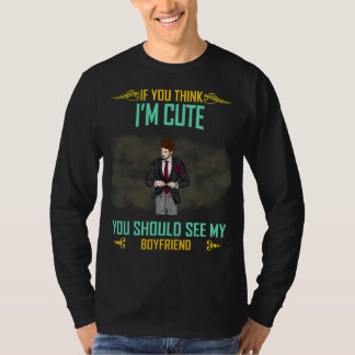 T-shirt Je pense que je suis mignon Voir mon ami Sarcastiq