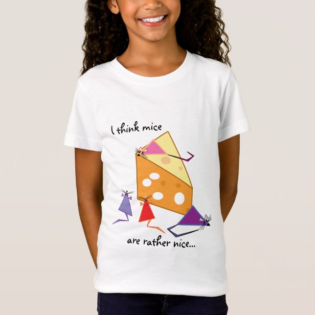 T-Shirt Je pense que les souris sont plutôt gentilles (Devant)