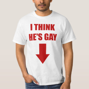 T-shirt Je pense qu'il est pièce en t gaie