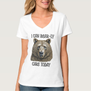 T-shirt Je peux à peine m'en soucier aujourd'hui   Calembo
