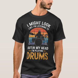 T-shirt Je peux avoir l'air de t'écouter mais je joue