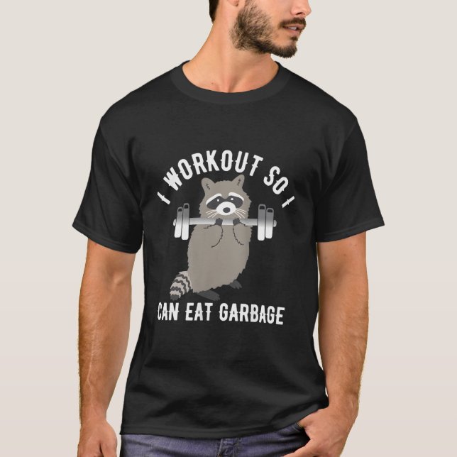 T-shirt Je Peux Donc Manger Garbage Raccoon Trash Panda en (Devant)