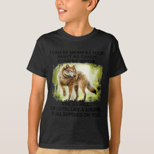 T-shirt Je peux être méchant comme pour doux comme un bonb