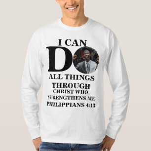 T-shirt Je peux faire tout ce que Christian photo Bible ve