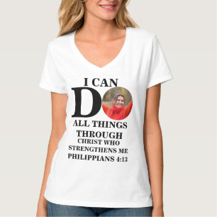 T-shirt Je peux faire tout ce que Christian photo Bible ve