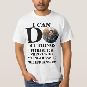 T-shirt Je peux faire tout ce que Christian photo Bible ve