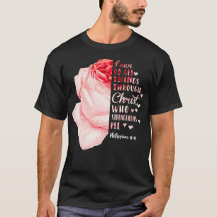 T-shirt Je peux faire tout par le Christ Philippians Ros