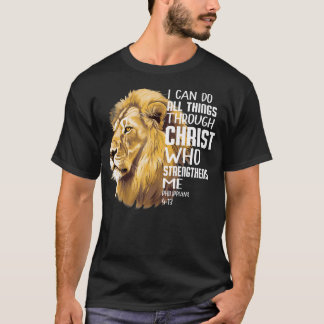 T-shirt Je peux faire toutes choses par le Christ Lion chr
