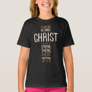 T-shirt Je Peux Faire Toutes Les Choses À Travers Le Chri