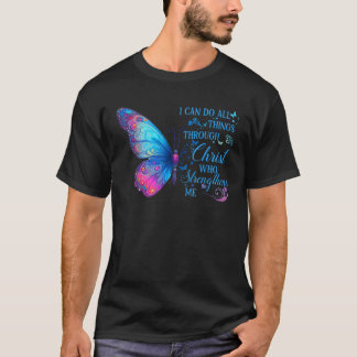 T-shirt Je Peux Faire Toutes Les Choses À Travers Le Papil