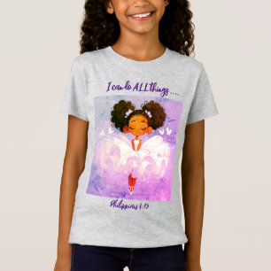 T-Shirt Je peux faire toutes les choses Girls' Fine Jersey