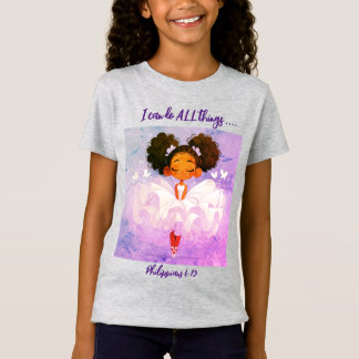 T-Shirt Je peux faire toutes les choses Girls' Fine Jersey