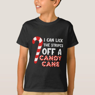 T-shirt Je Peux Lick Les Bandes D'Un Sucre de canne. Drôle