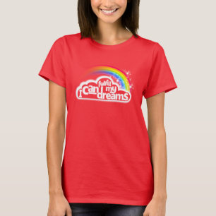 T-shirt Je peux réaliser mes rêves motivation arc-en-ciel 