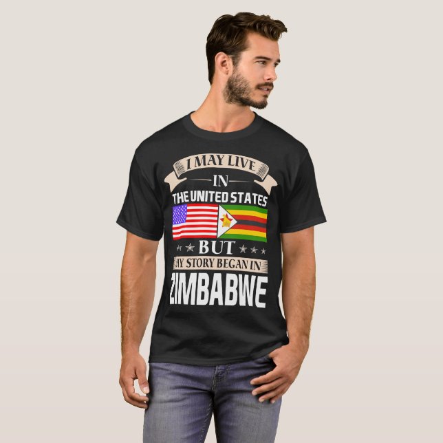 T-shirt Je peux vivre dans l'histoire des Etats-Unis ai (Devant entier)