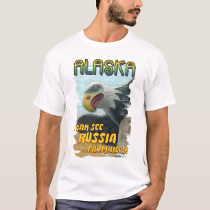 T-shirt Je peux voir la Russie d'ici