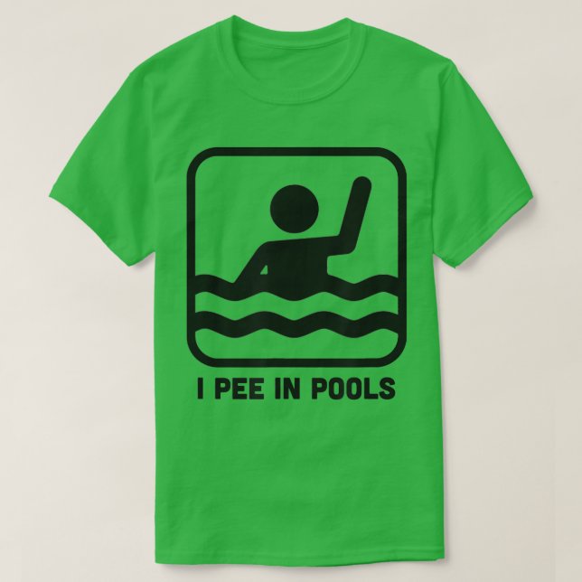 T-shirt Je Pis Dans Les Piscines Sympa Signe De Nage (Design devant)