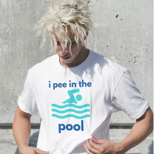 T-shirt je pisse dans la piscine drôle de nager pour nager