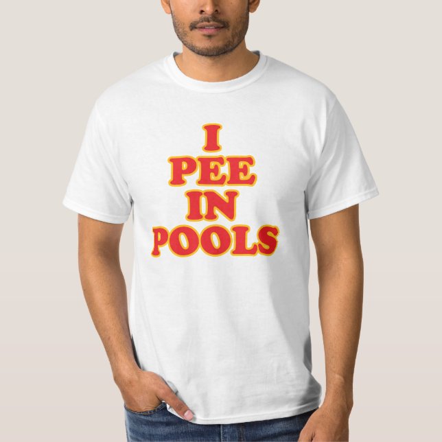 T-shirt Je pisse dans les piscines drôle nager vacances d' (Devant)