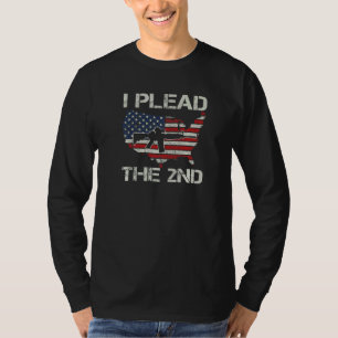 T-shirt Je plaide le 2ème amendement - Drapeau américain A