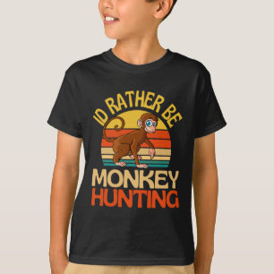 T-shirt Je Plais Être Chasse De Singe Mignonne Amateur De