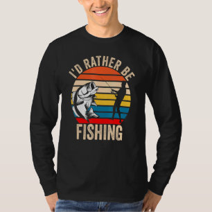 T-shirt Je Plais Être Pêche - Poisson Extérieur Couché De