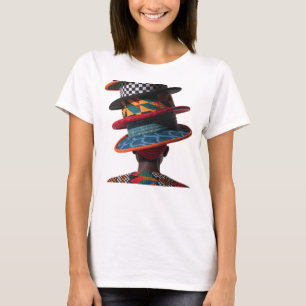 T-shirt 'Je Porte Beaucoup de Chapeaux'
