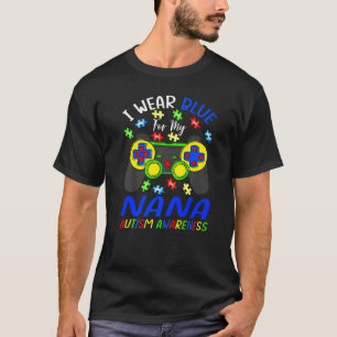 T-shirt Je Porte Bleu Pour Mon Autism Awareness Nana Garço