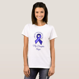 T-shirt Je porte ce ruban CFS ME pour chemise personnalisé