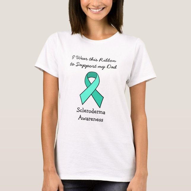 T-shirt Je porte ce ruban pour mon (remplir en personne) (Devant)