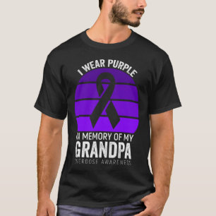T-shirt Je Porte Conscience De L'Overdose Violet De L'Arbr