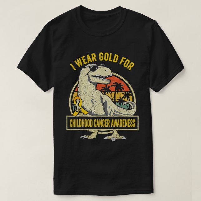 T-shirt Je Porte De L'Or Pour Les Dinosau De Sensibilisati (Design devant)
