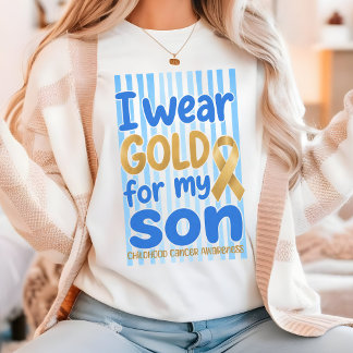 T-shirt Je Porte de l'Or pour Mon Enfant Chemise de Sensib