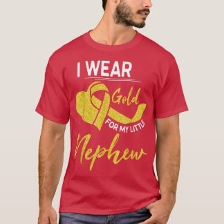 T-shirt Je Porte De L'Or Pour Mon Petit Cancer De L'Enfanc