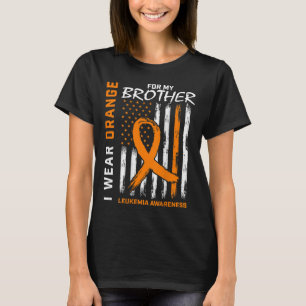 T-shirt Je Porte De L'Orange Pour Brother Leukemia Sensibi