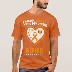 T-shirt Je Porte De L'Orange Pour Mon Héros Sensibilisatio
