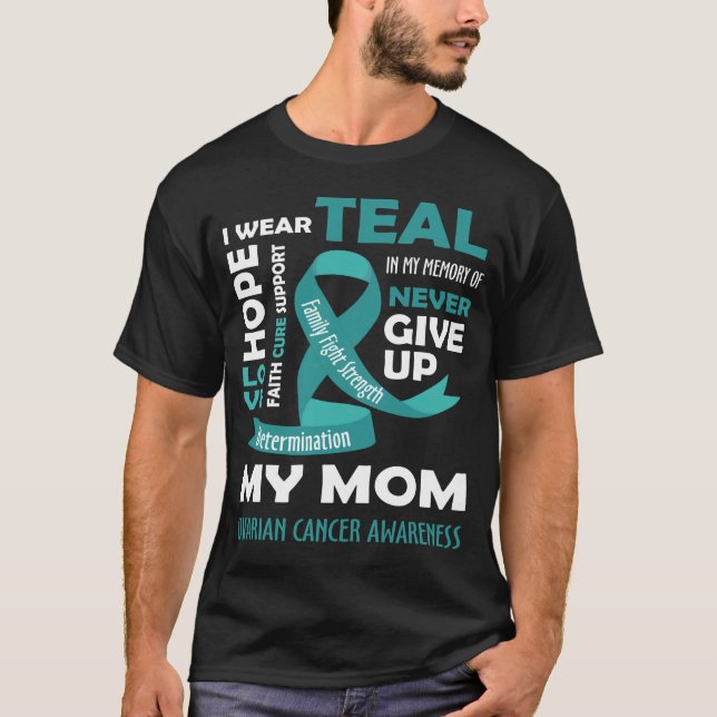 T-shirt Je Porte Des Cadeaux Turquoises Pour Ma Mère - Le  (Devant)