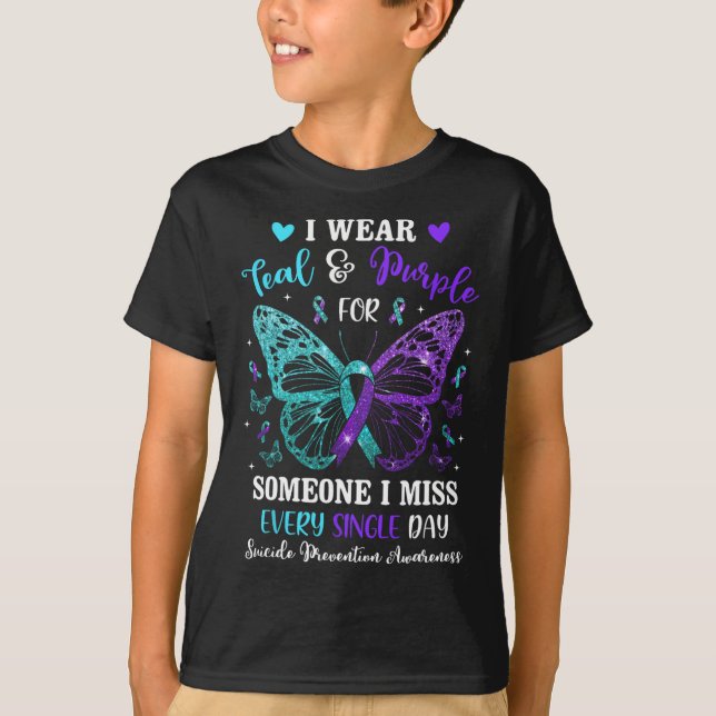 T-shirt Je Porte Des Experts Turquoises Et Violets En Prév (Devant)