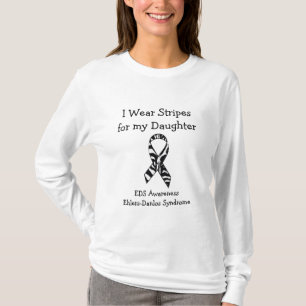 T-shirt Je porte des rayures pour ma fille Chemise de sens