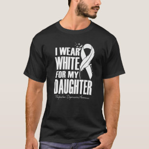 T-shirt Je Porte Du Blanc Pour Ma Fille Dépression Postpar