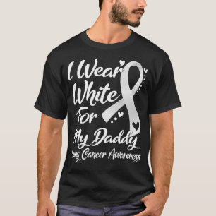 T-shirt Je Porte Du Blanc Pour Mon Papa Sensibilisation Au