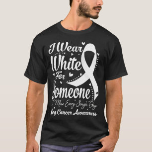 T-shirt Je Porte Du Blanc Pour Quelqu'Un LUNG Sensibilisat