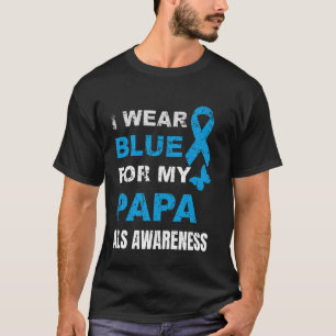 T-SHIRT JE PORTE DU BLEU POUR LA SENSIBILISATION À LA SLA