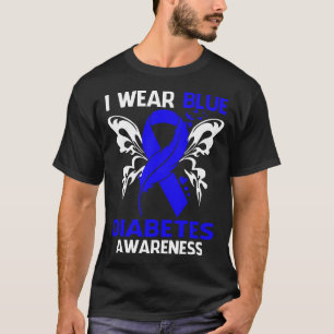 T-shirt Je Porte Du Bleu Pour La Sensibilisation Au DIABÈT
