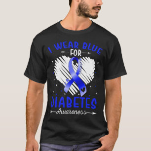 T-shirt Je Porte Du Bleu Pour La Sensibilisation Au DIABÈT