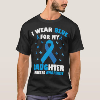 T-shirt Je Porte Du Bleu Pour Ma Fille Sensibilisation Au 