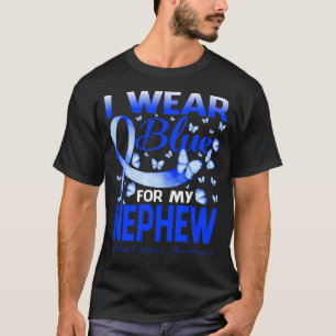 T-shirt Je Porte Du Bleu Pour Ma Sensibilisation Au Cancer