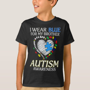 T-shirt Je Porte Du Bleu Pour Ma Sensibilisation sur l'aut